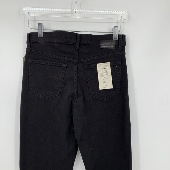 Current Elliott Soulmate jeans black denim stretch slim straight leg new 27 - Picture 5 of 6
